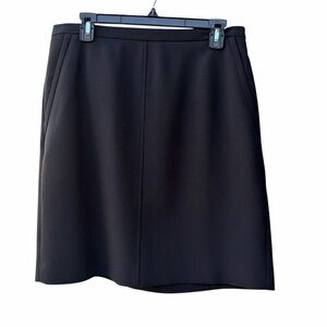 NWT Anne Klein Black Pockets Lined Skirt Women Size 12